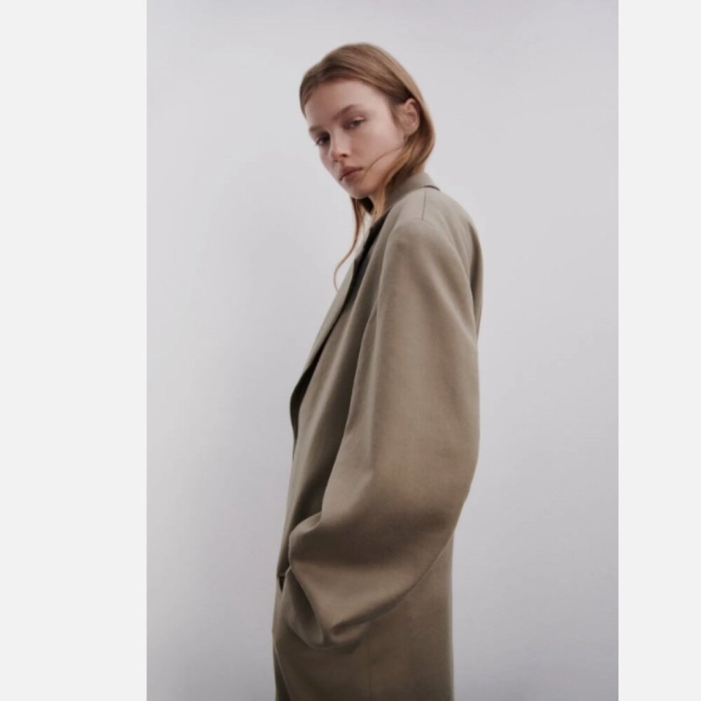 Zara Straight Cut ZW Wool Coat Limited Edition, NWT, S - Picture 3 of 16